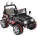 Uenjoy Kid's Power Wheels 12V Ride on Car Ride on Truck 2 Speeds with Remote Control/ Leather Seat/ UV Lights Black   